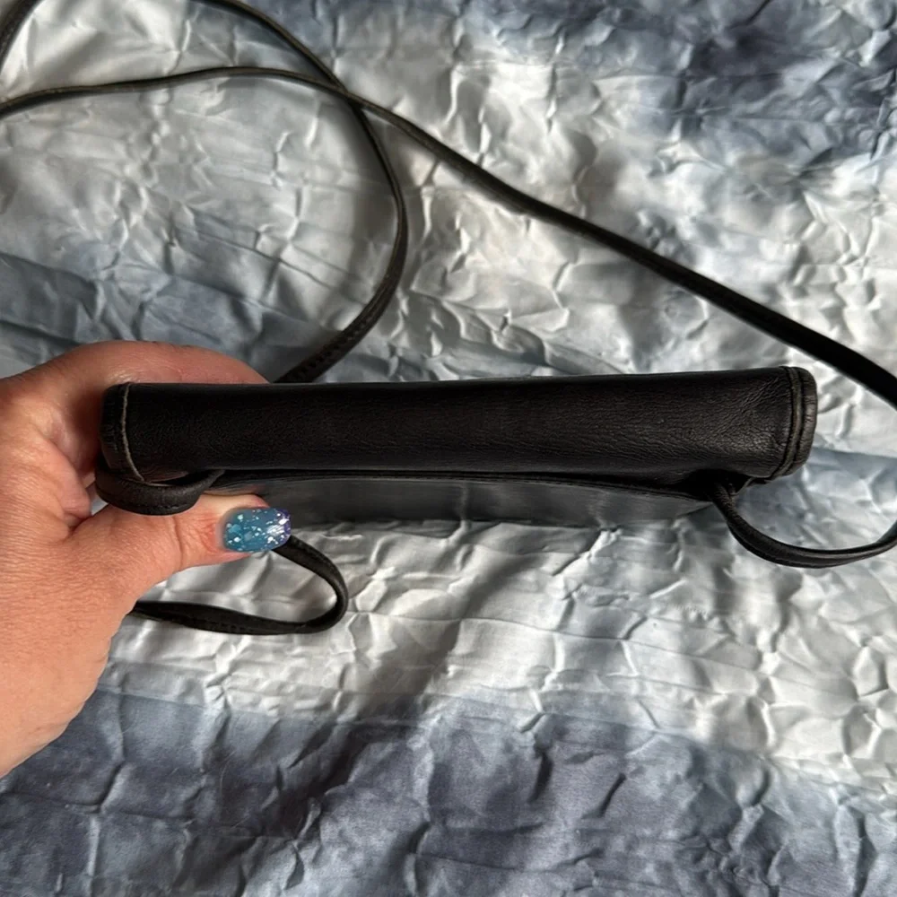 Coach Vintage Black Swing Wallet - 4843 Crossbody Leather Bag - Picture 7 of 11